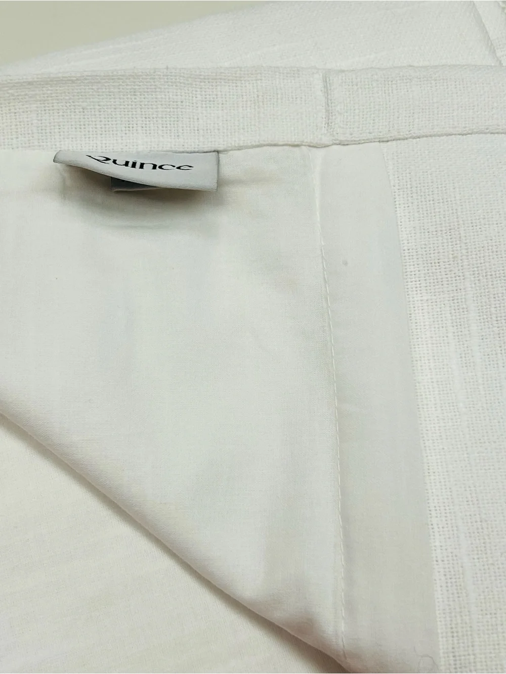 NWT QUINCE Set Of 2 48x96 Cotton Slub Curtains White 9727